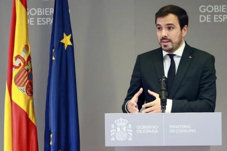 El ministro de Consumo, Alberto Garzón, durante la presentación de la campaña